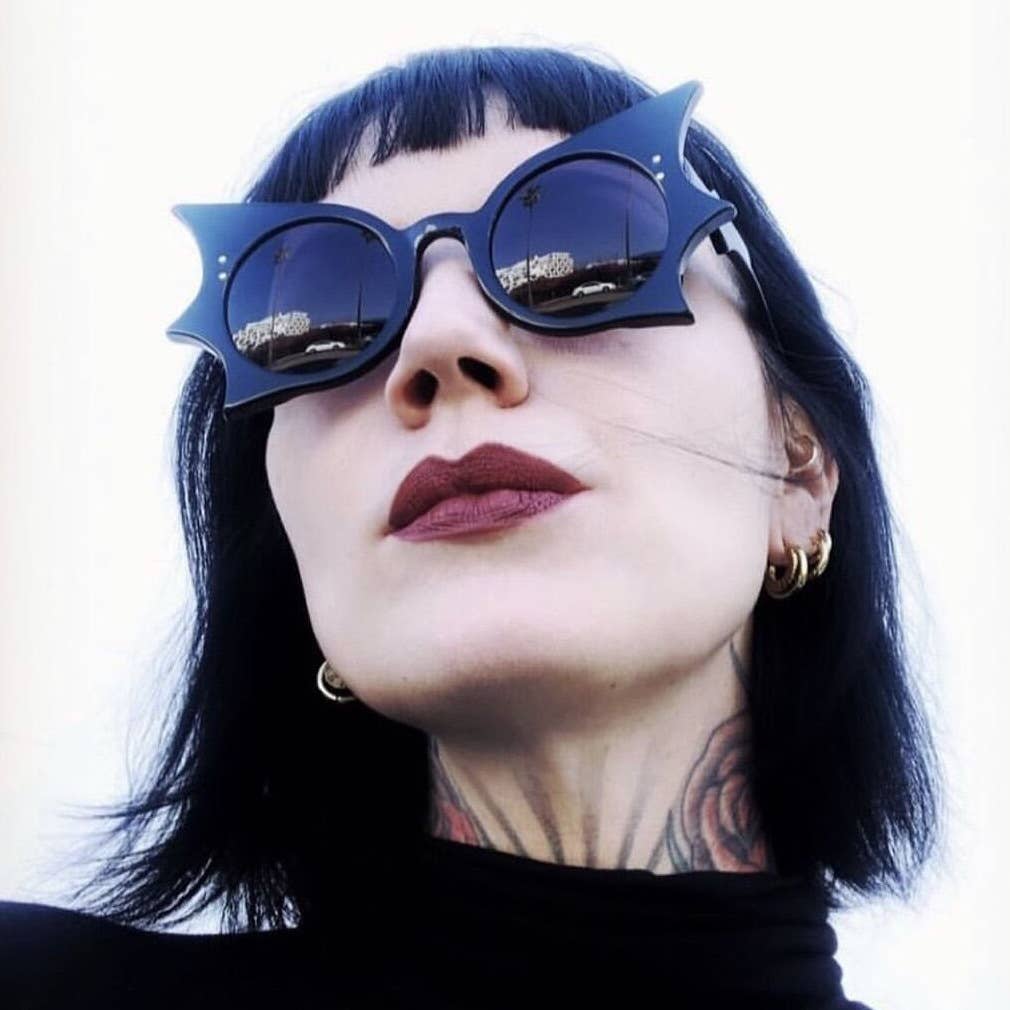 Y2K Gothic Bat Hip Hop Funny Women Butterfly Sunglasses