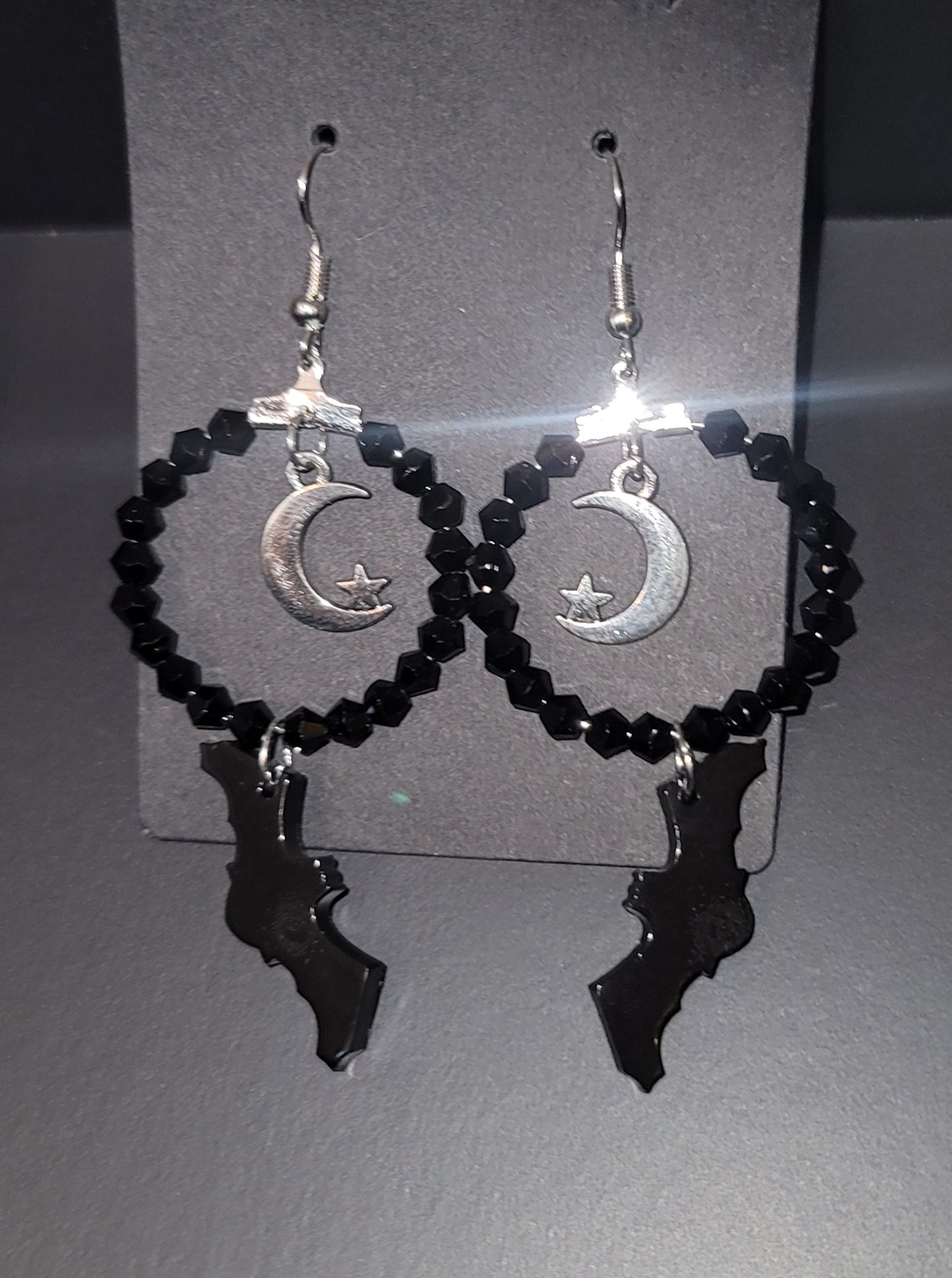 Midnight Flight Hoop Earrings