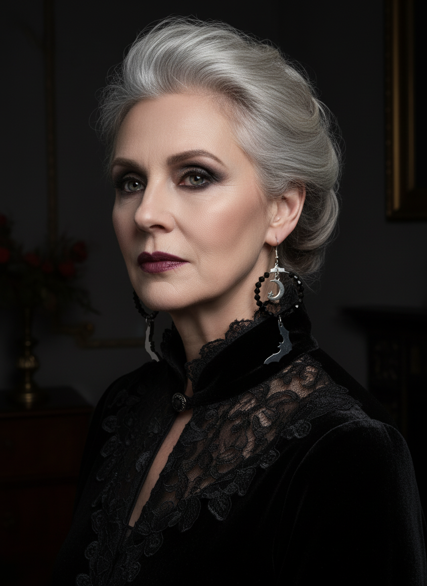 Midnight Flight Hoop Earrings