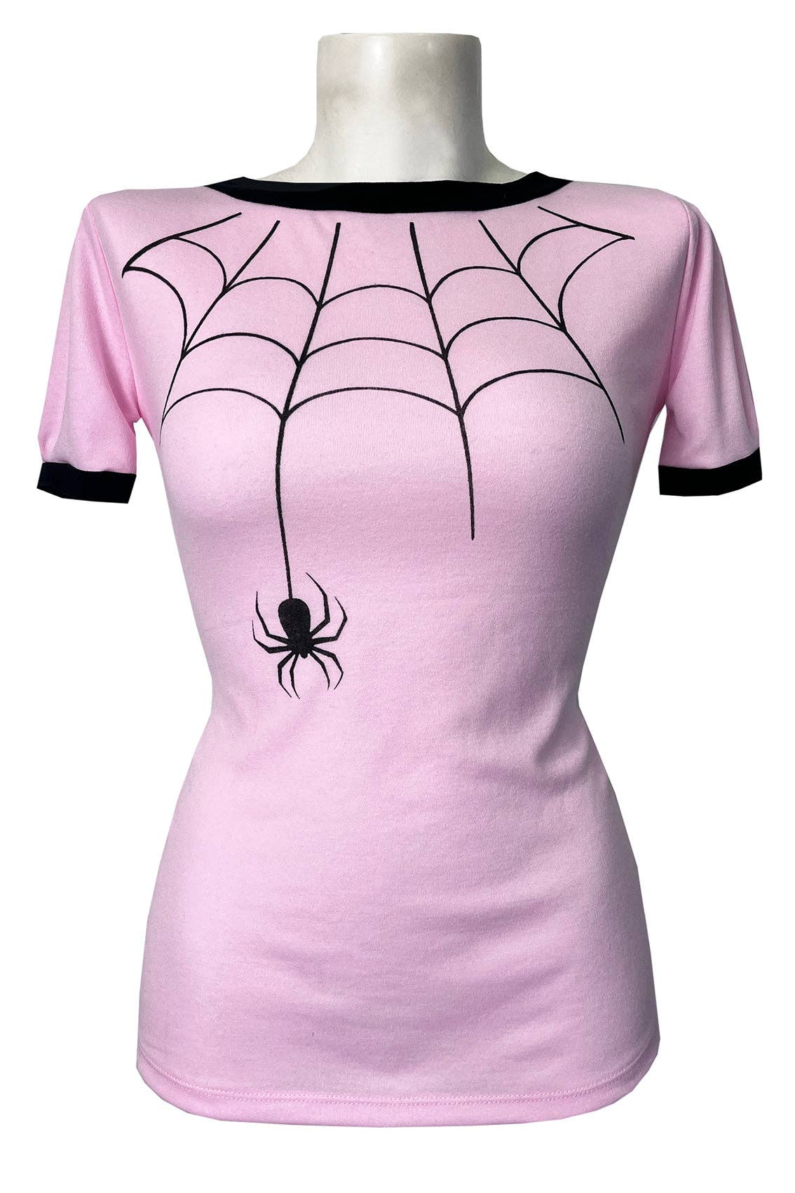 Pink Tarantula Spiderweb Top