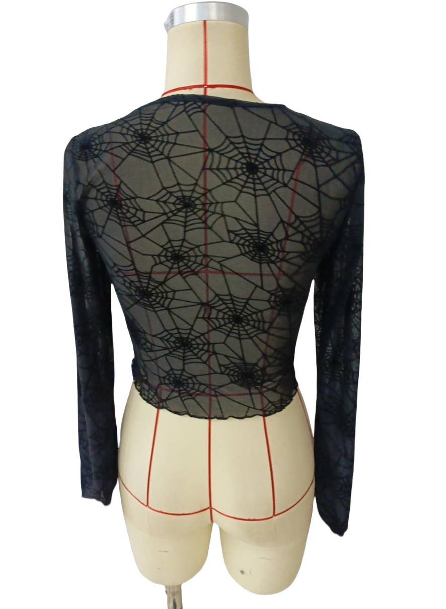 Black spider web transparent Top