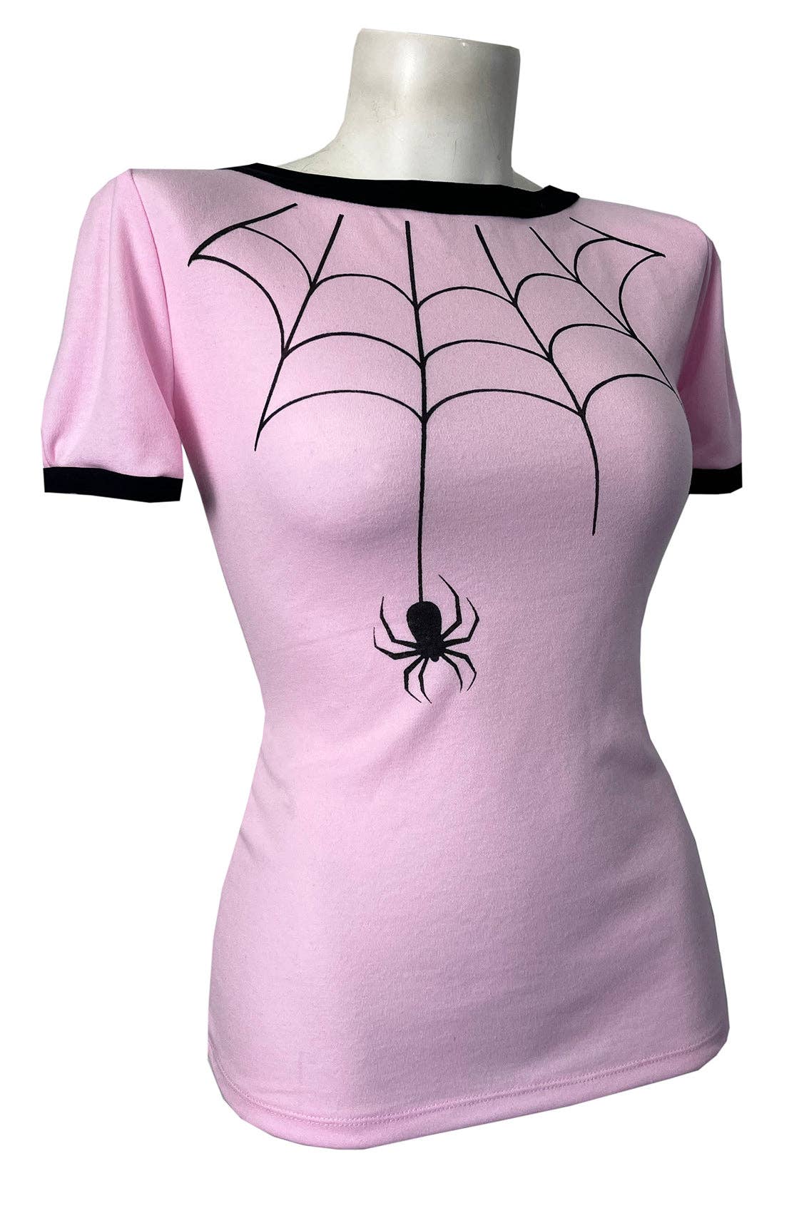 Pink Tarantula Spiderweb Top
