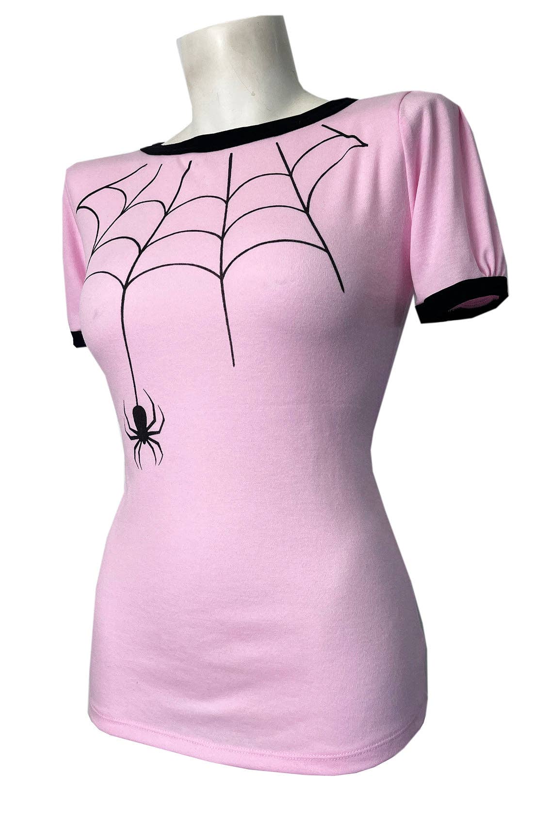 Pink Tarantula Spiderweb Top