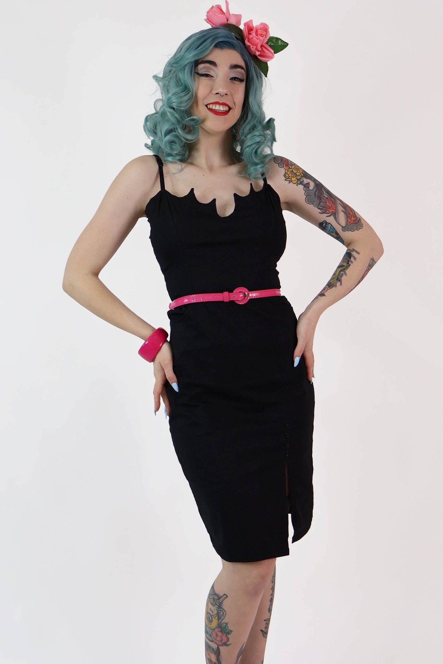 Buffy Black Bat Wiggle Dress