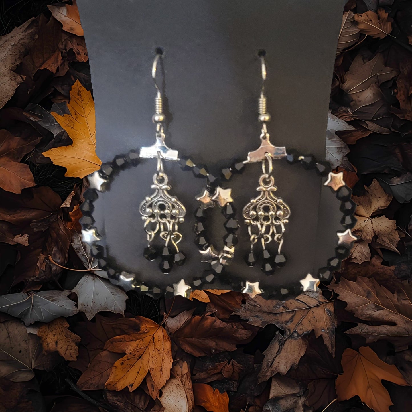 Gothic Chandelier Star-Hoop Earrings