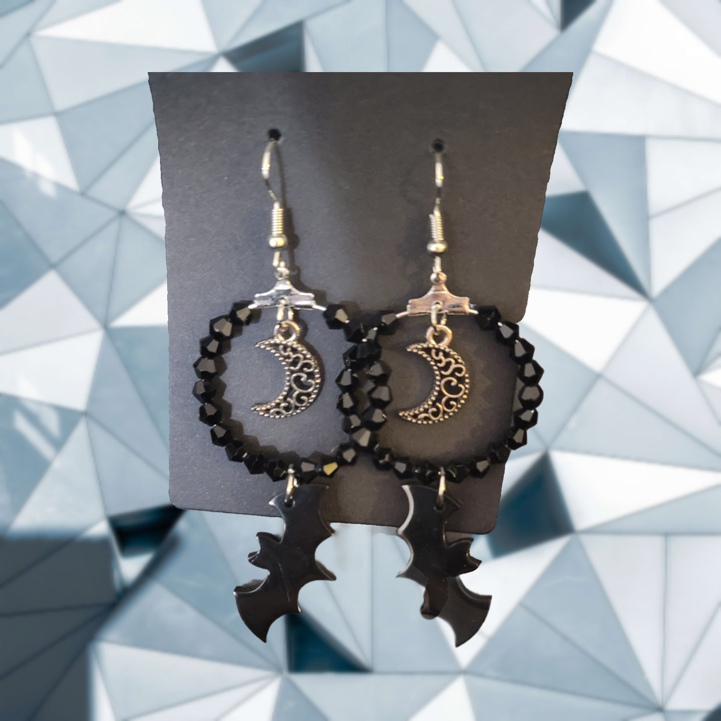 Midnight Flight Hoop Earrings