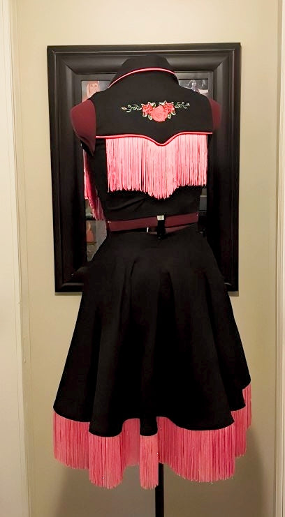 Custom 2 piece Western Playsuit with Extra Fringe Made to Order